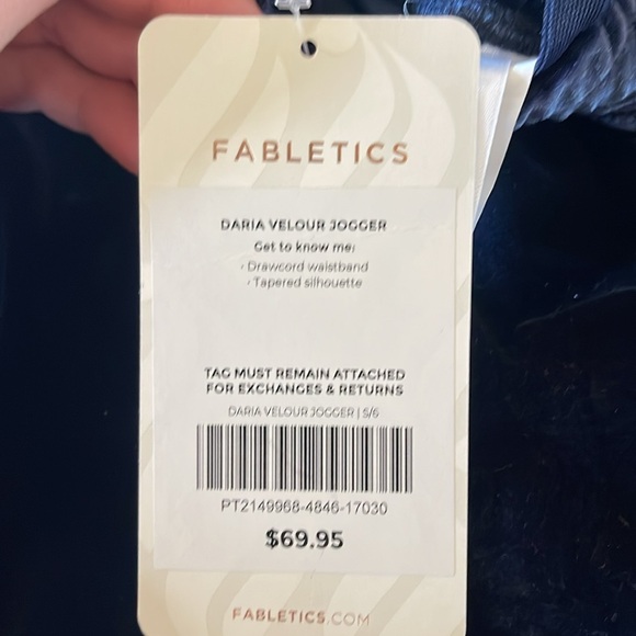 Fabletics Daria Velour Jogger. Brand new, never used - Picture 6 of 6